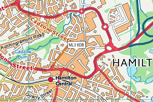 ML3 6DB map - OS VectorMap District (Ordnance Survey)