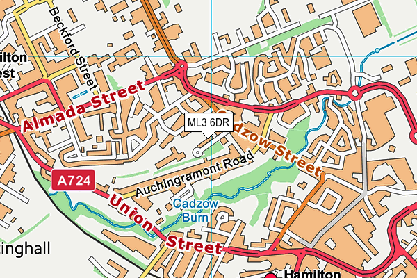 ML3 6DR map - OS VectorMap District (Ordnance Survey)