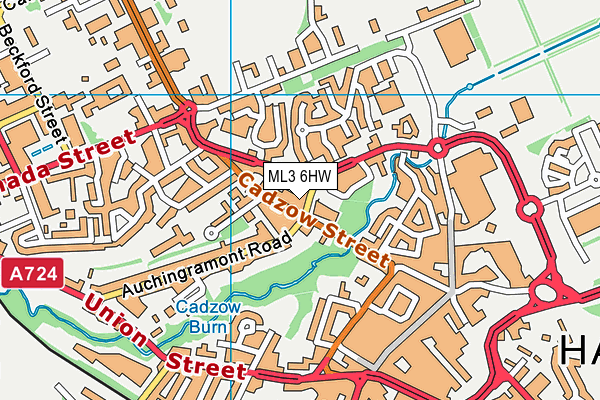 ML3 6HW map - OS VectorMap District (Ordnance Survey)