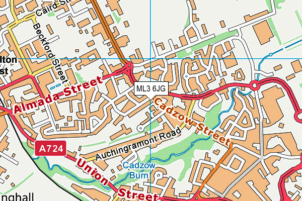 ML3 6JG map - OS VectorMap District (Ordnance Survey)