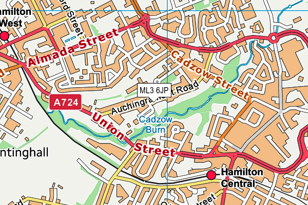 ML3 6JP map - OS VectorMap District (Ordnance Survey)