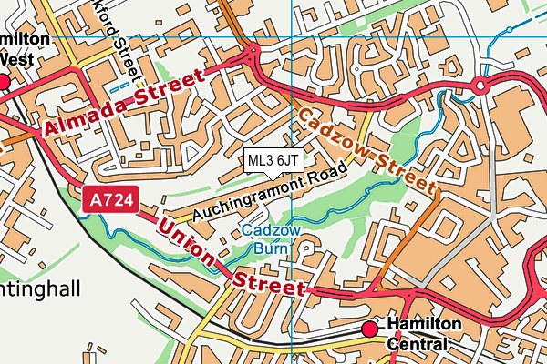 ML3 6JT map - OS VectorMap District (Ordnance Survey)