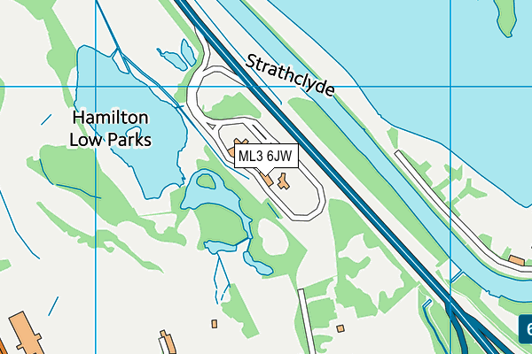 ML3 6JW map - OS VectorMap District (Ordnance Survey)