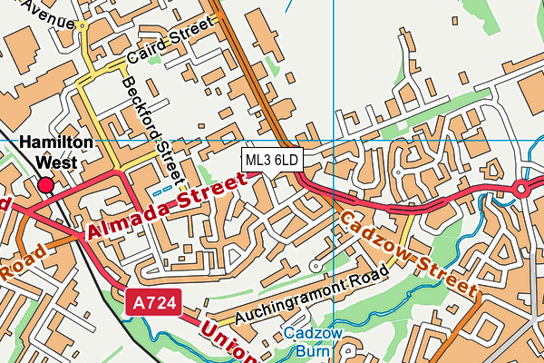 ML3 6LD map - OS VectorMap District (Ordnance Survey)