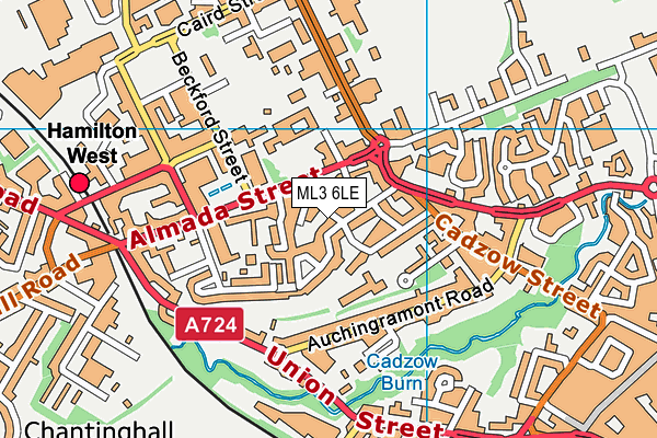 ML3 6LE map - OS VectorMap District (Ordnance Survey)