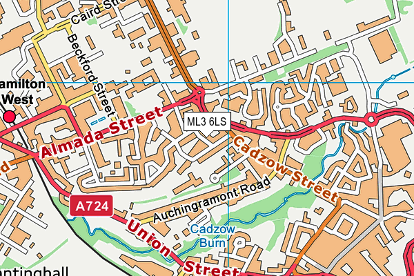 ML3 6LS map - OS VectorMap District (Ordnance Survey)