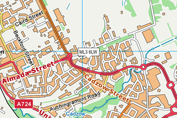 ML3 6LW map - OS VectorMap District (Ordnance Survey)