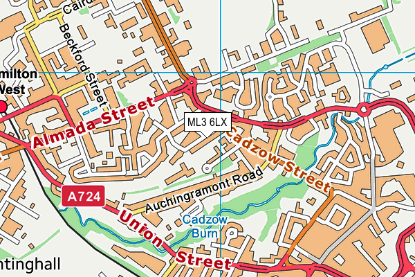 ML3 6LX map - OS VectorMap District (Ordnance Survey)