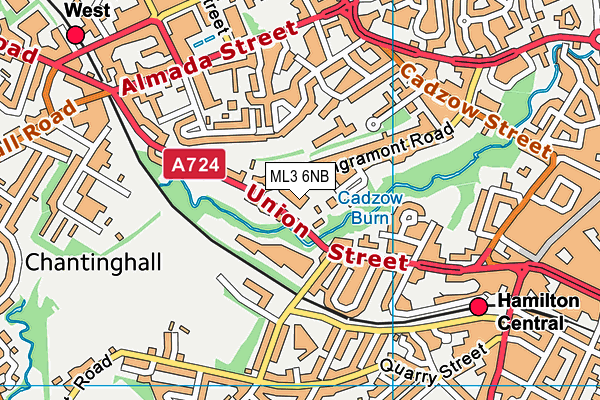 ML3 6NB map - OS VectorMap District (Ordnance Survey)