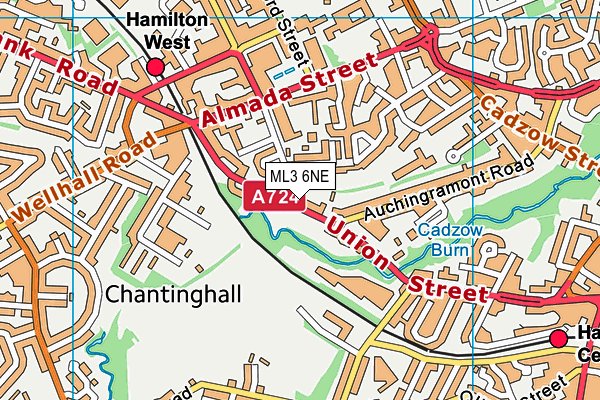 ML3 6NE map - OS VectorMap District (Ordnance Survey)