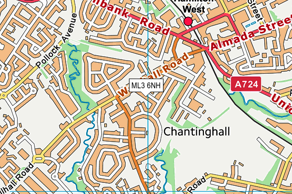 ML3 6NH map - OS VectorMap District (Ordnance Survey)