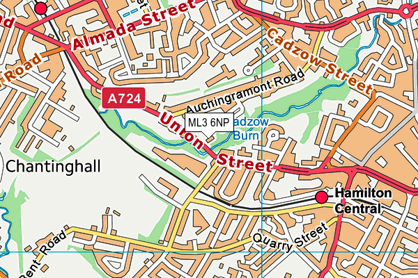 ML3 6NP map - OS VectorMap District (Ordnance Survey)