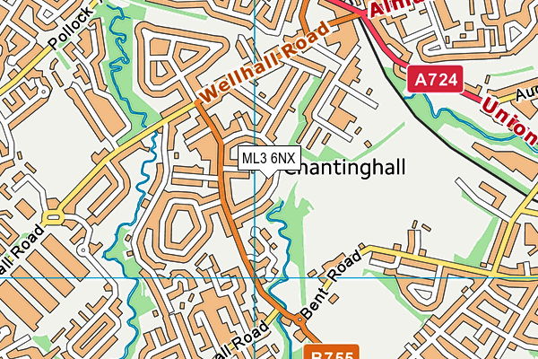 ML3 6NX map - OS VectorMap District (Ordnance Survey)