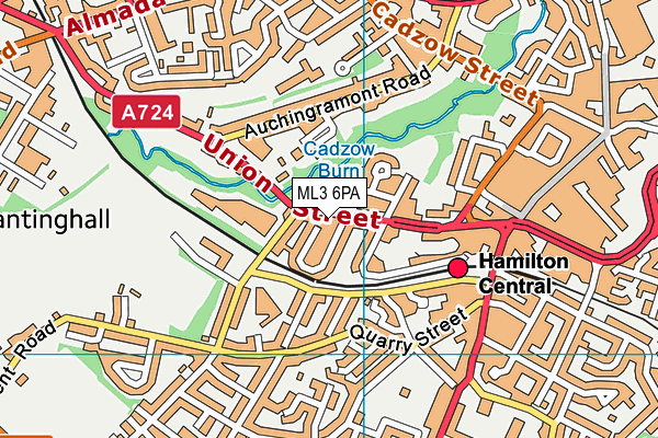 ML3 6PA map - OS VectorMap District (Ordnance Survey)