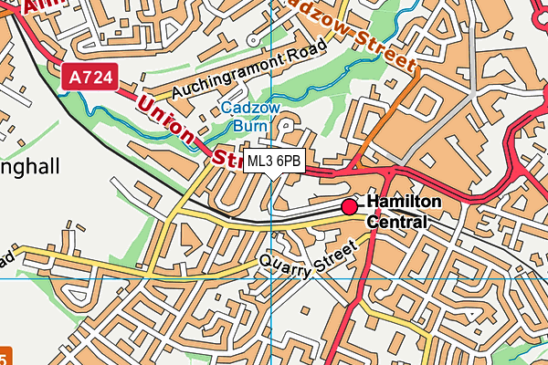 ML3 6PB map - OS VectorMap District (Ordnance Survey)