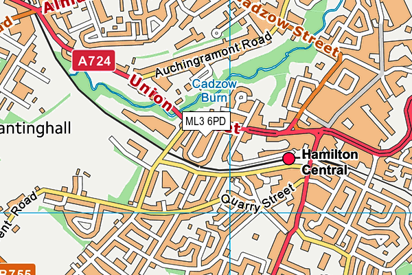 ML3 6PD map - OS VectorMap District (Ordnance Survey)