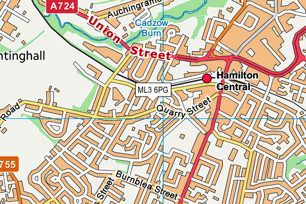 ML3 6PG map - OS VectorMap District (Ordnance Survey)