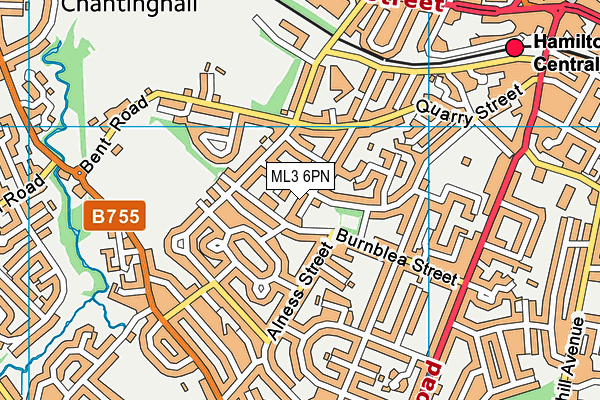 ML3 6PN map - OS VectorMap District (Ordnance Survey)