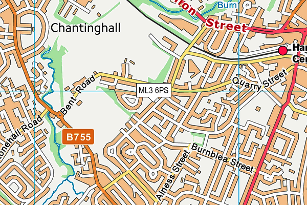 ML3 6PS map - OS VectorMap District (Ordnance Survey)