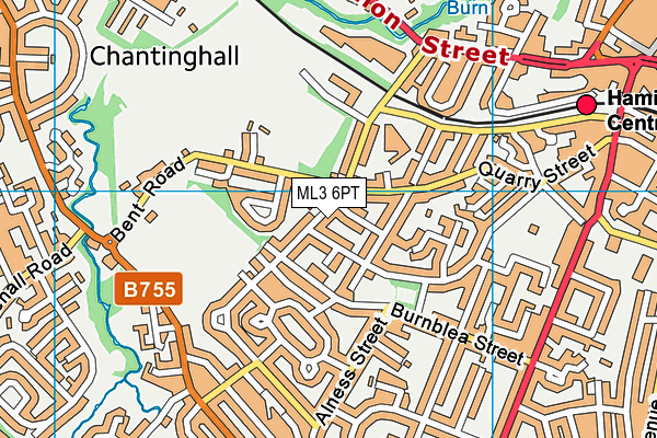 ML3 6PT map - OS VectorMap District (Ordnance Survey)