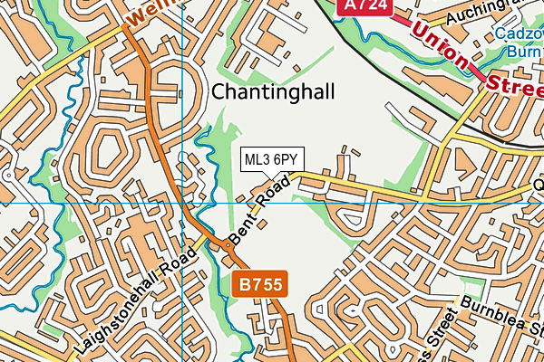 ML3 6PY map - OS VectorMap District (Ordnance Survey)