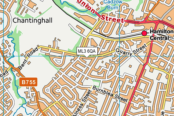 ML3 6QA map - OS VectorMap District (Ordnance Survey)