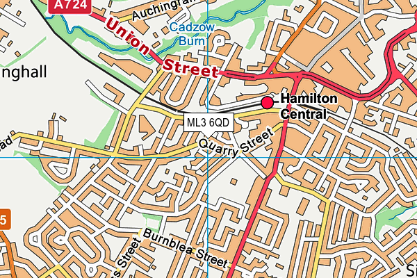 ML3 6QD map - OS VectorMap District (Ordnance Survey)