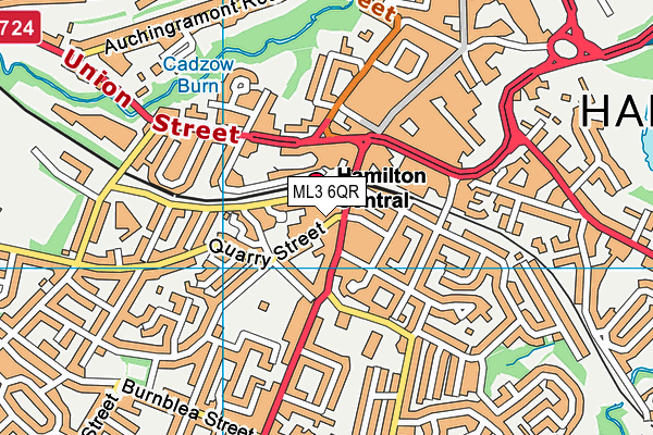 ML3 6QR map - OS VectorMap District (Ordnance Survey)