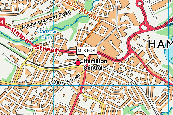 ML3 6QS map - OS VectorMap District (Ordnance Survey)