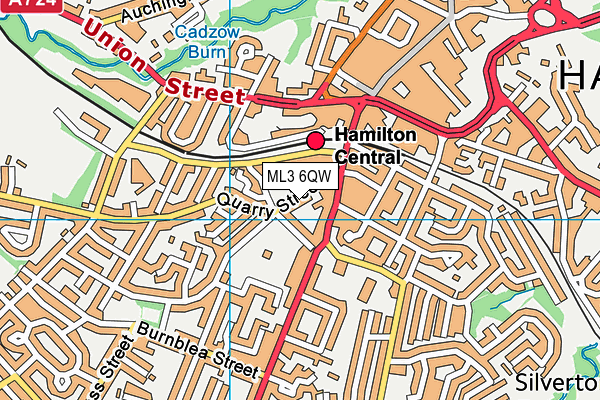 ML3 6QW map - OS VectorMap District (Ordnance Survey)