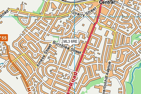 ML3 6RE map - OS VectorMap District (Ordnance Survey)