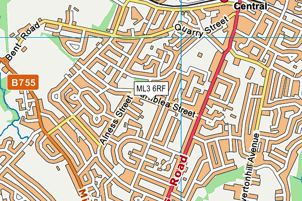 ML3 6RF map - OS VectorMap District (Ordnance Survey)