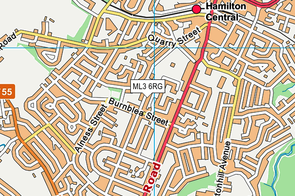 ML3 6RG map - OS VectorMap District (Ordnance Survey)