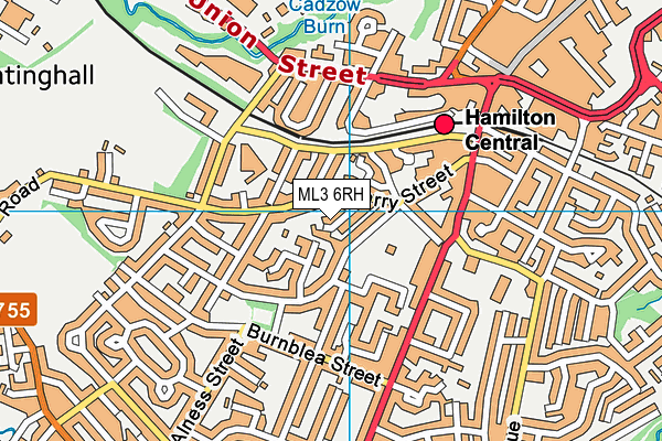 ML3 6RH map - OS VectorMap District (Ordnance Survey)