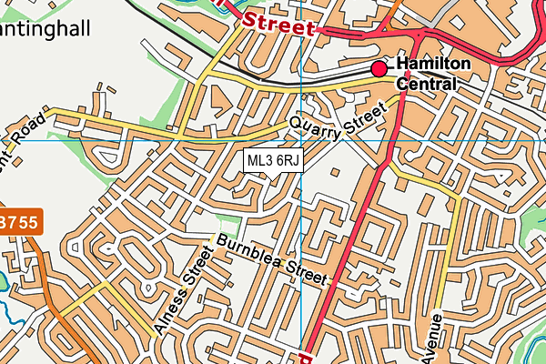 ML3 6RJ map - OS VectorMap District (Ordnance Survey)