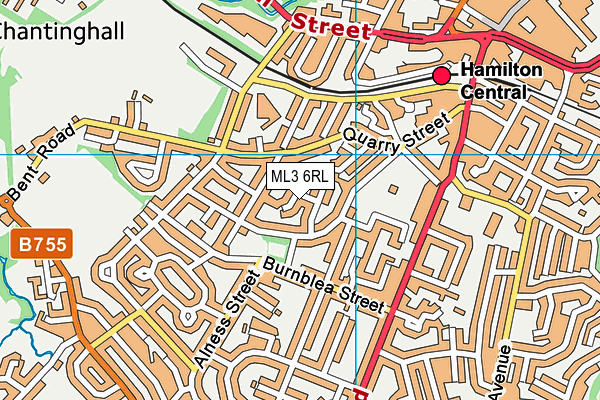 ML3 6RL map - OS VectorMap District (Ordnance Survey)