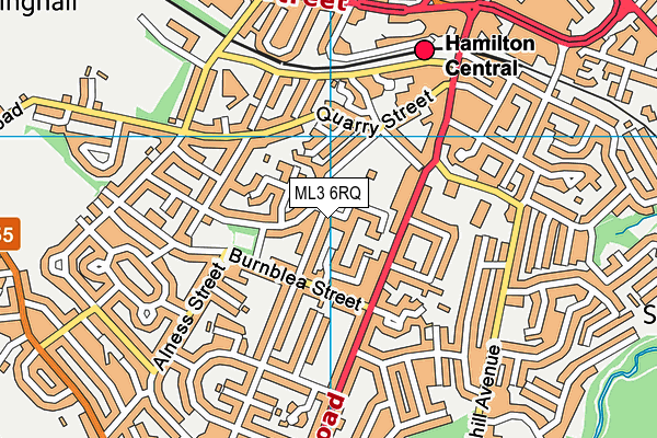 ML3 6RQ map - OS VectorMap District (Ordnance Survey)