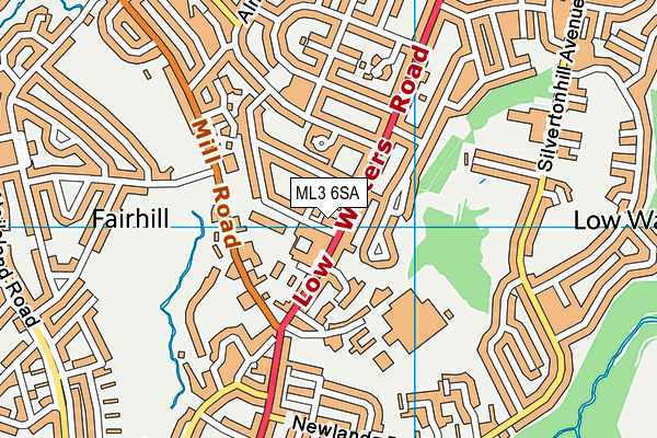 ML3 6SA map - OS VectorMap District (Ordnance Survey)