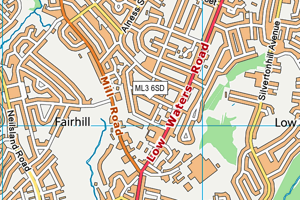 ML3 6SD map - OS VectorMap District (Ordnance Survey)