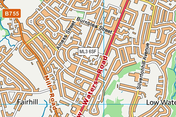 ML3 6SF map - OS VectorMap District (Ordnance Survey)