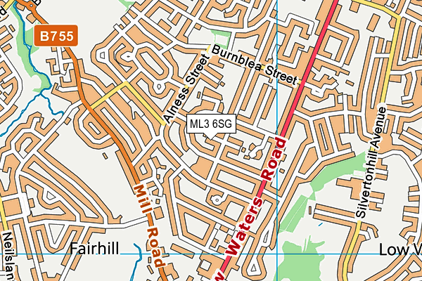 ML3 6SG map - OS VectorMap District (Ordnance Survey)