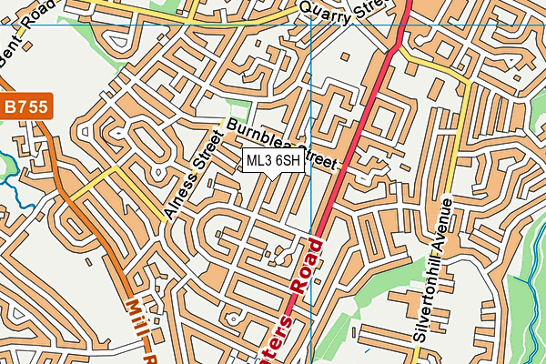 ML3 6SH map - OS VectorMap District (Ordnance Survey)