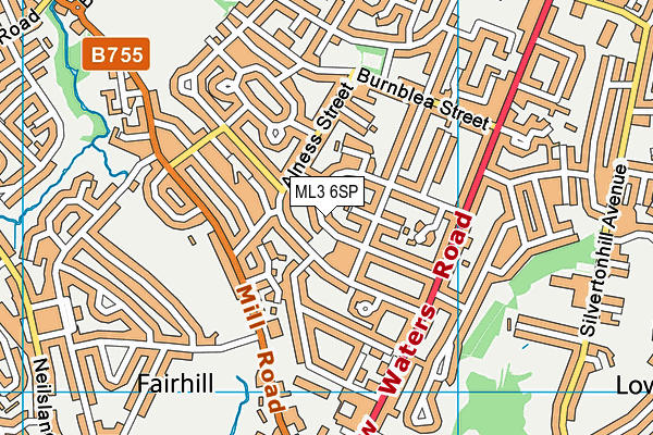 ML3 6SP map - OS VectorMap District (Ordnance Survey)