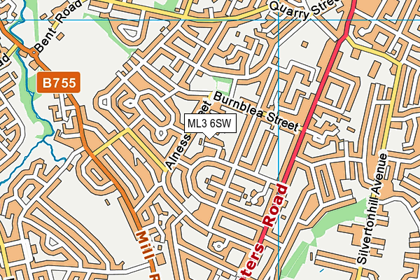 ML3 6SW map - OS VectorMap District (Ordnance Survey)