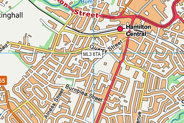 ML3 6TA map - OS VectorMap District (Ordnance Survey)