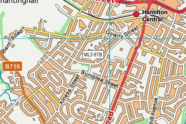 ML3 6TB map - OS VectorMap District (Ordnance Survey)