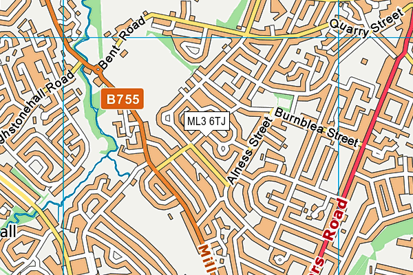 ML3 6TJ map - OS VectorMap District (Ordnance Survey)