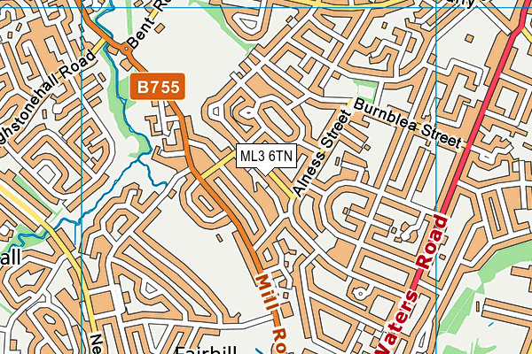 ML3 6TN map - OS VectorMap District (Ordnance Survey)