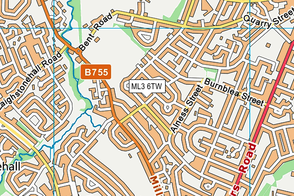ML3 6TW map - OS VectorMap District (Ordnance Survey)