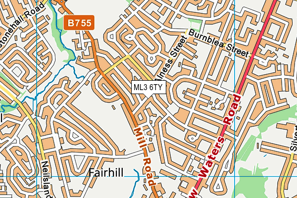 ML3 6TY map - OS VectorMap District (Ordnance Survey)